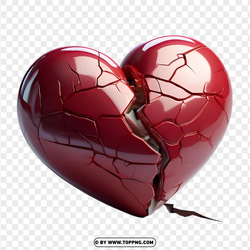 heart, Broken heart, heart png, 3d heart