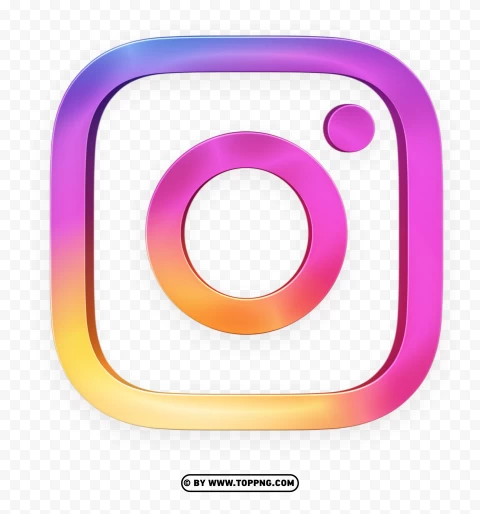 Glossy Instagram 3D Render Icon 9673699 PNG