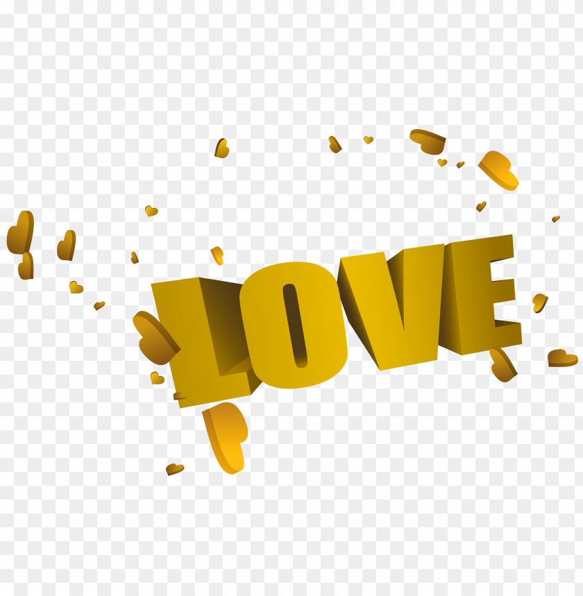 free PNG 3d love gold color PNG image with transparent background PNG images transparent