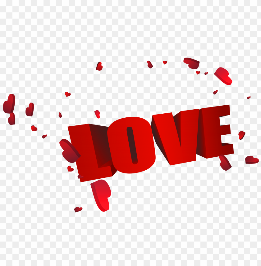 3d love red color PNG image with transparent background@toppng.com