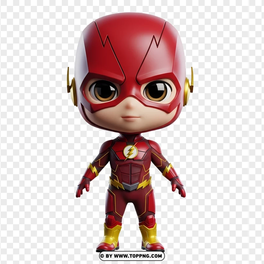 3d Mini Flash Cartoon Character PNG Transparent Background