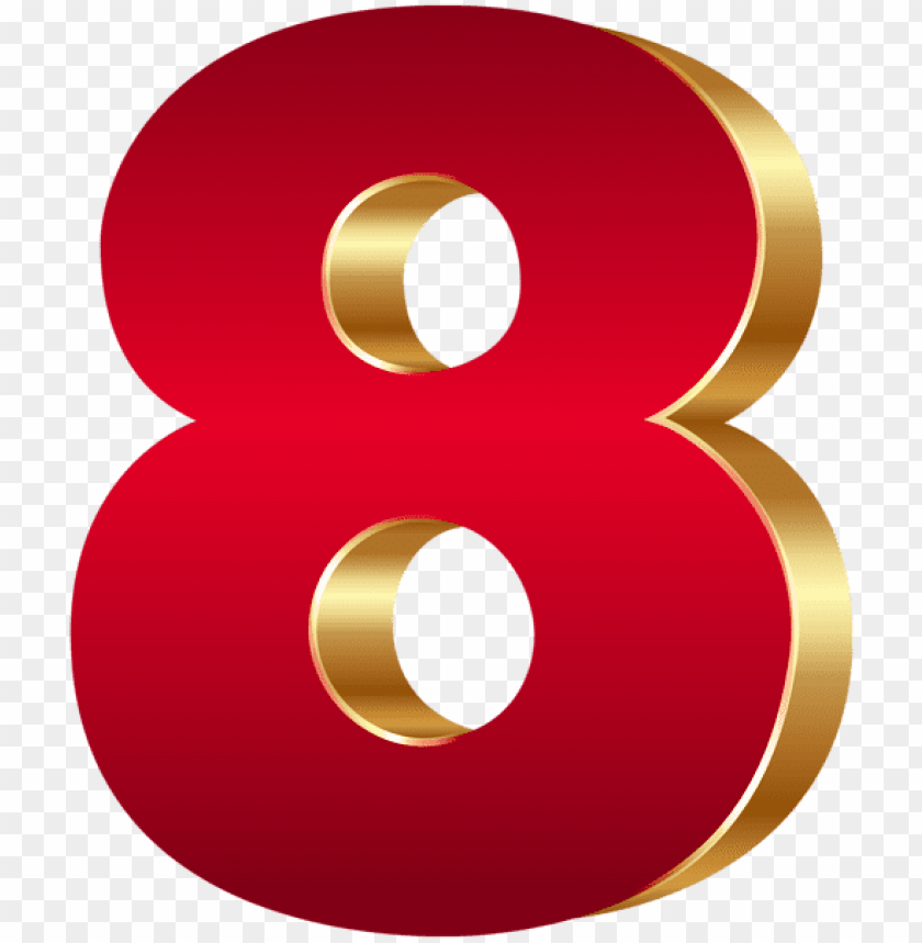 Red Number 8