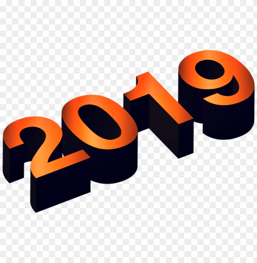 3d numeric 2019 orange png png images background -  image ID is 37978
