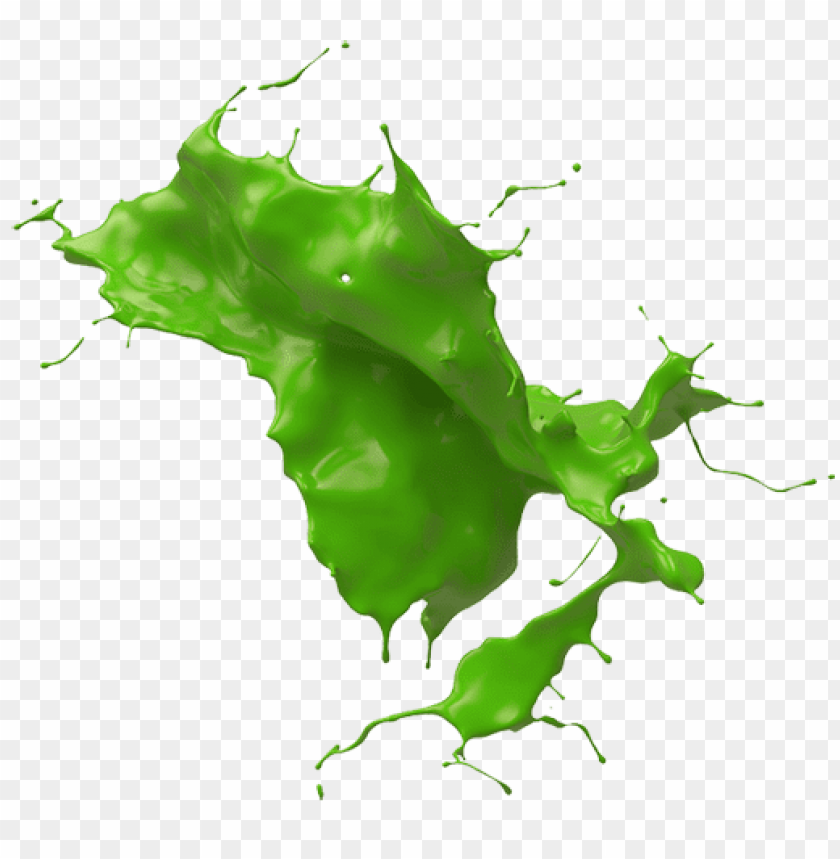 green paint splatter 3d