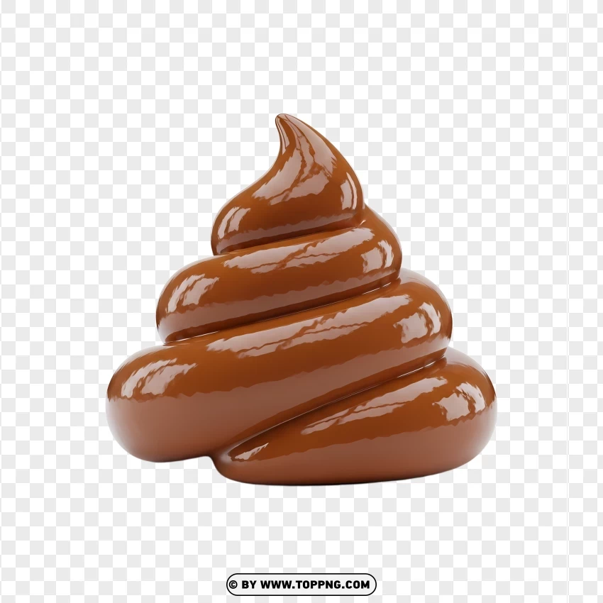 3d Realistic Poop Emoji With Shiny Effects PNG Transparent Background