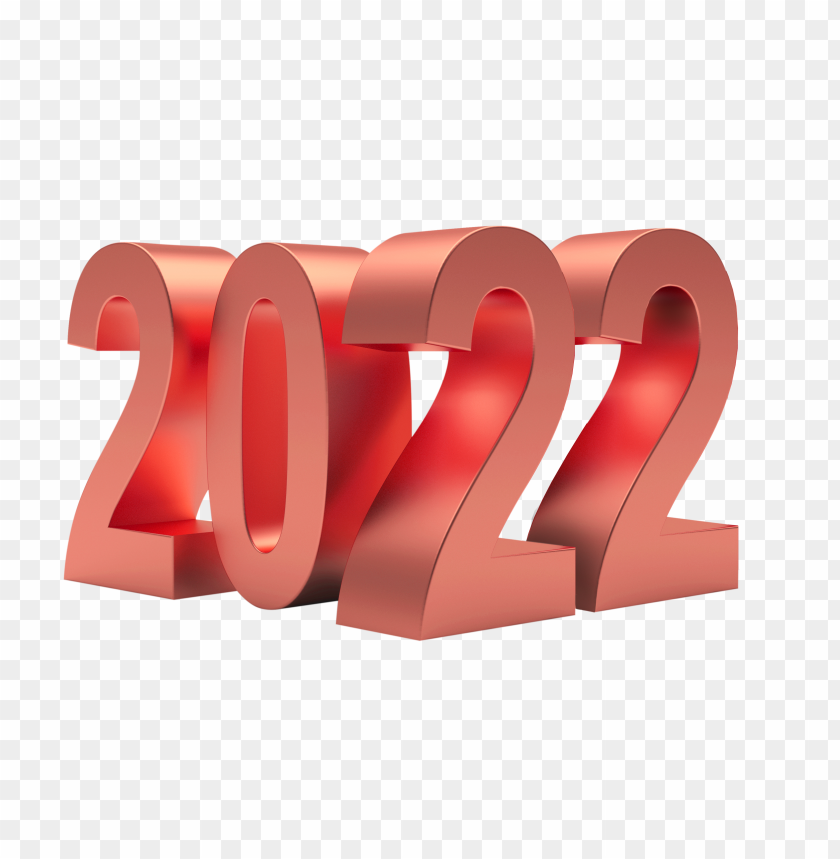 3d Red 2022 Logo Text Hd PNG Images