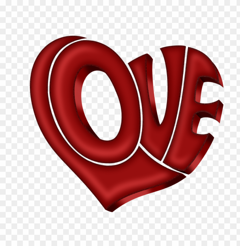 3d Red Love Word PNG Transparent With Clear Background ID 475028