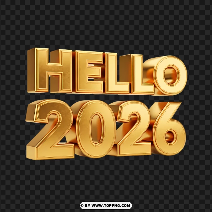 New Year 2026 Sparkle Script Style With Confetti PNG Transparent Background