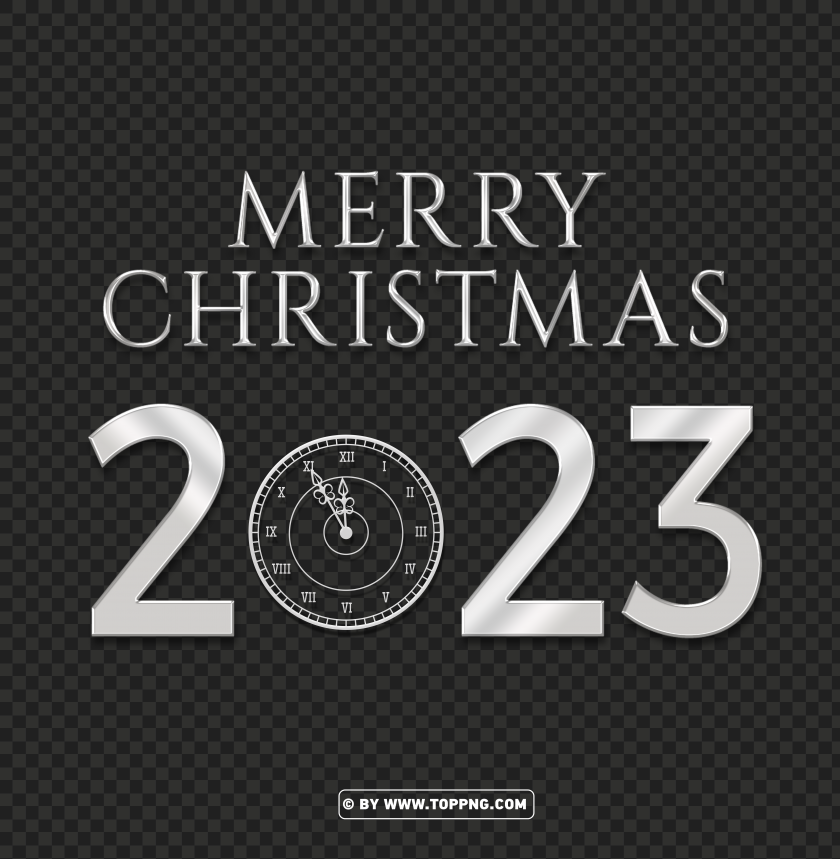 3d silver merry christmas 2023 eve clock png,Eve,Eve Clock,2023 Gold,3D 2023 Transparent,Happy 2023 PNG,Happy New Year 2023