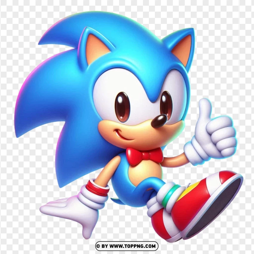 Sonic The Hedgehog , Disney Character ,3d Sonic,Colorful , Cartoon , Illustration , Isolated 