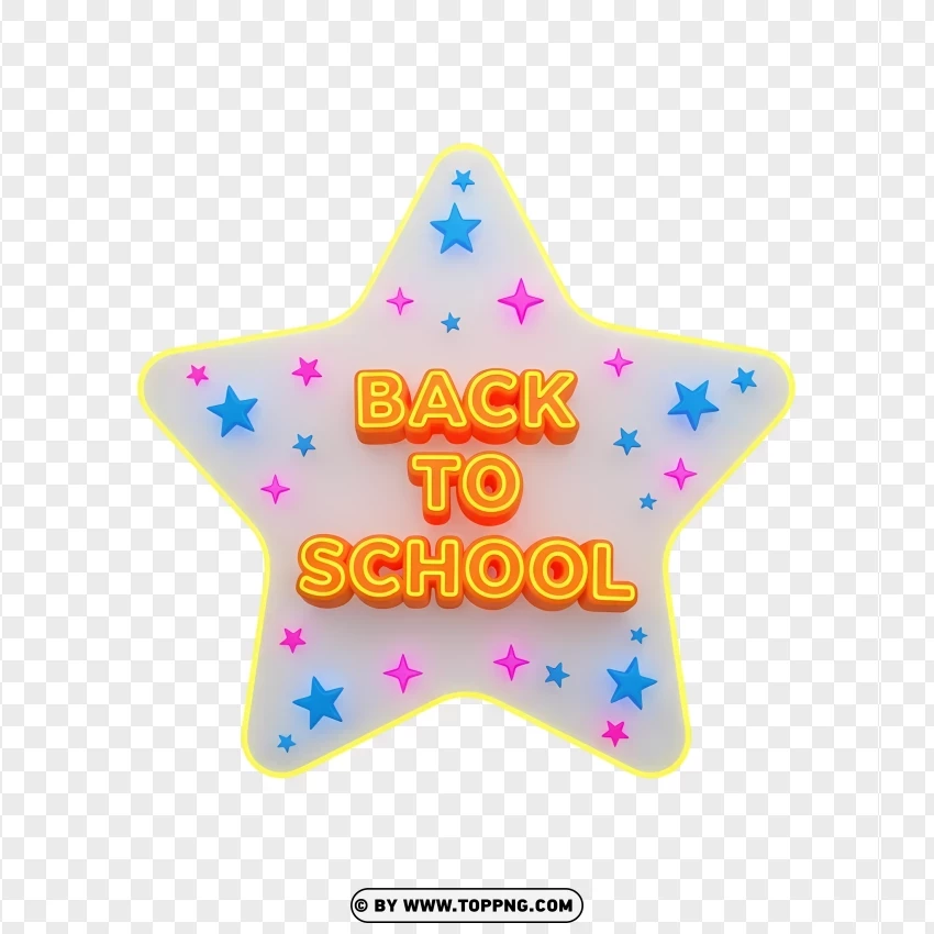 3d Star Back To School Sticker PNG Transparent Background