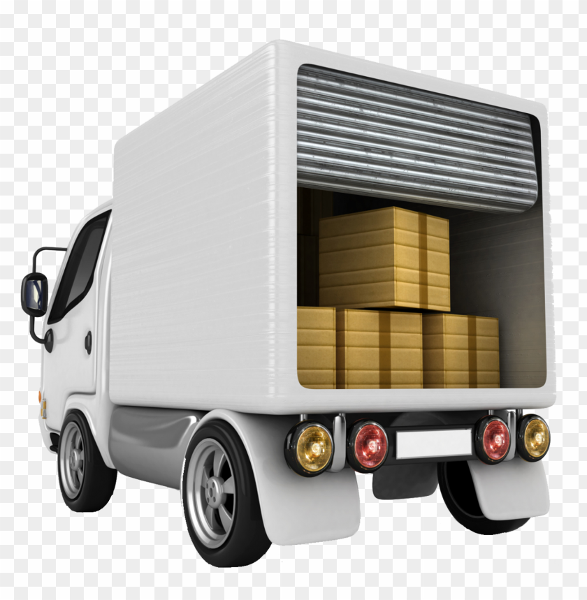3d truck freight package delivery PNG image with transparent background@toppng.com