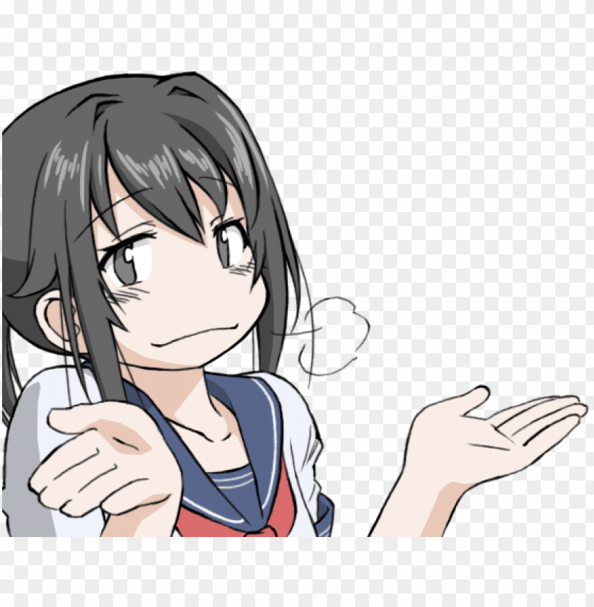 4967093 - anime girl shrug transparent PNG image with transparent backgroun...
