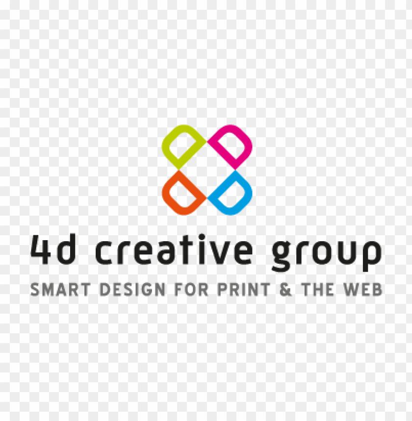  4d creative group vector logo download free - 462608