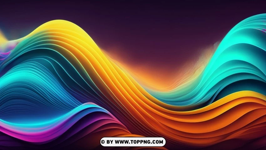 4K Abstract Wave Art Colorful And Dynamic Background | TOPpng