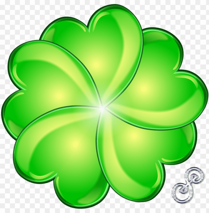 5 leaf clover drawing PNG image with transparent background | TOPpng