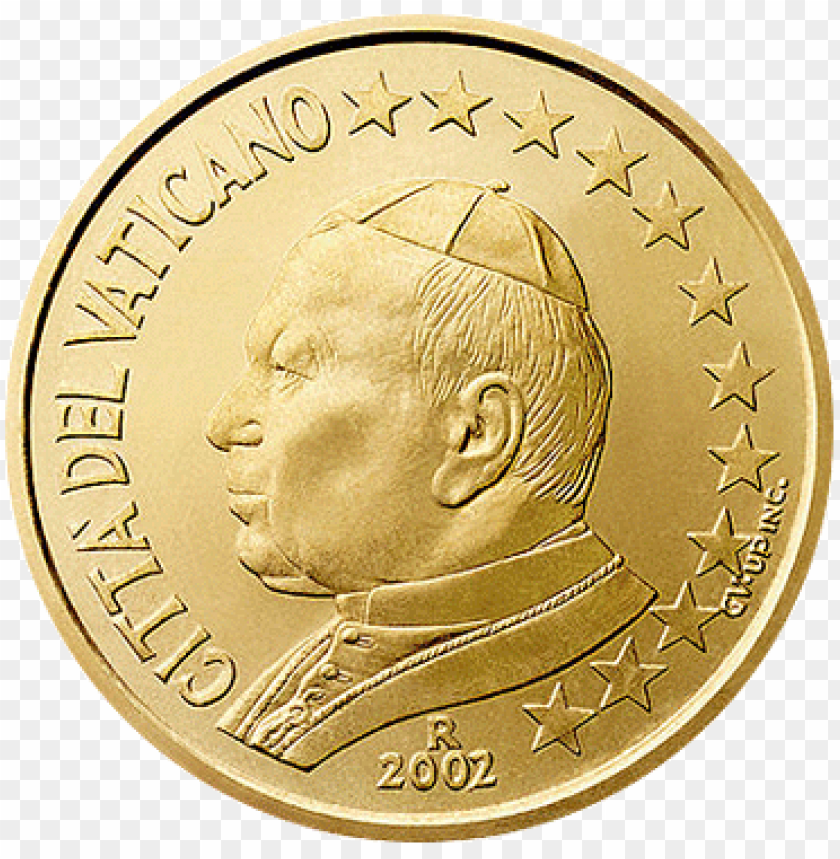 free PNG 50 cent coin va serie 1 - vatican 50 cent 2002 PNG image with transparent background PNG images transparent