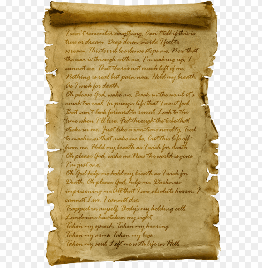 600px-letter - old paper scroll PNG image with transparent background |  TOPpng