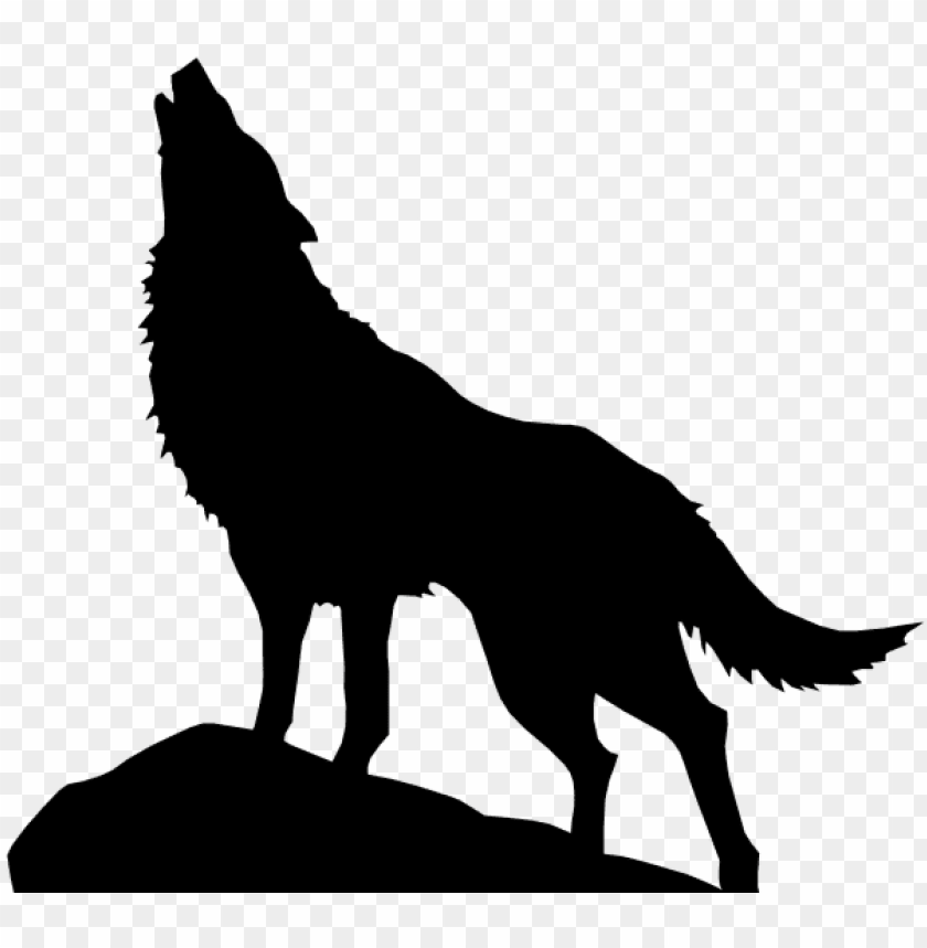 610 x 547 1 - howling wolf silhouette PNG image with transparent background@toppng.com