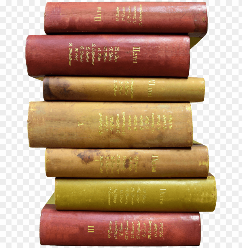 7 stacked books PNG image with transparent background@toppng.com