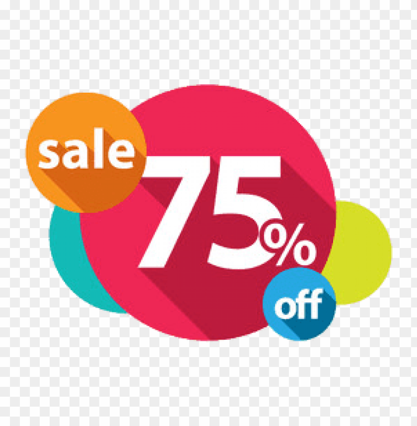 75 discount PNG transparent with Clear Background ID 118060