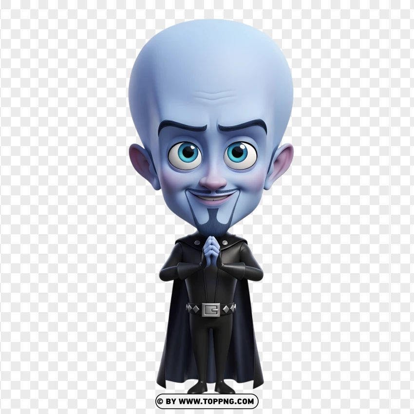 Chibi Style Megamind In Kawaii 3d PNG Transparent Background