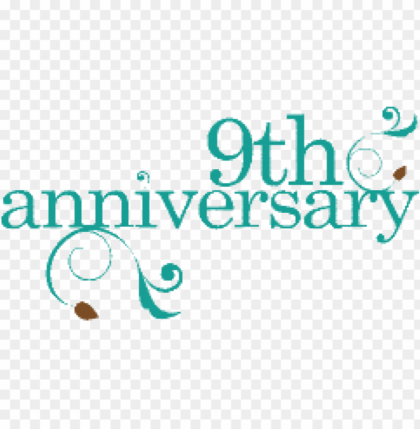 9th anniversary PNG image with transparent background | TOPpng