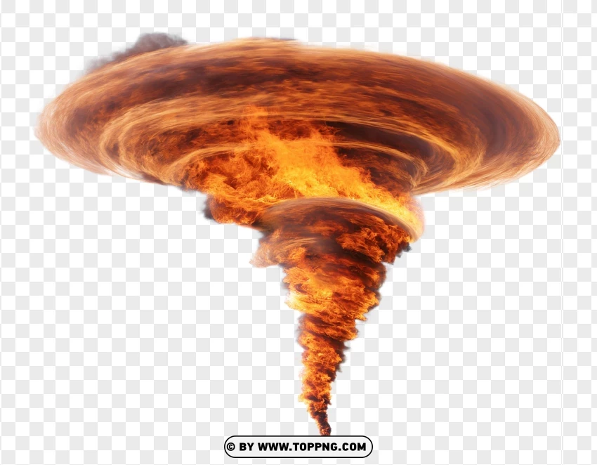 Spiral Fire Vortex In Urban Setting PNG Transparent Background