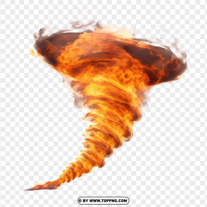 Towering Blaze Tornado PNG Transparent Background