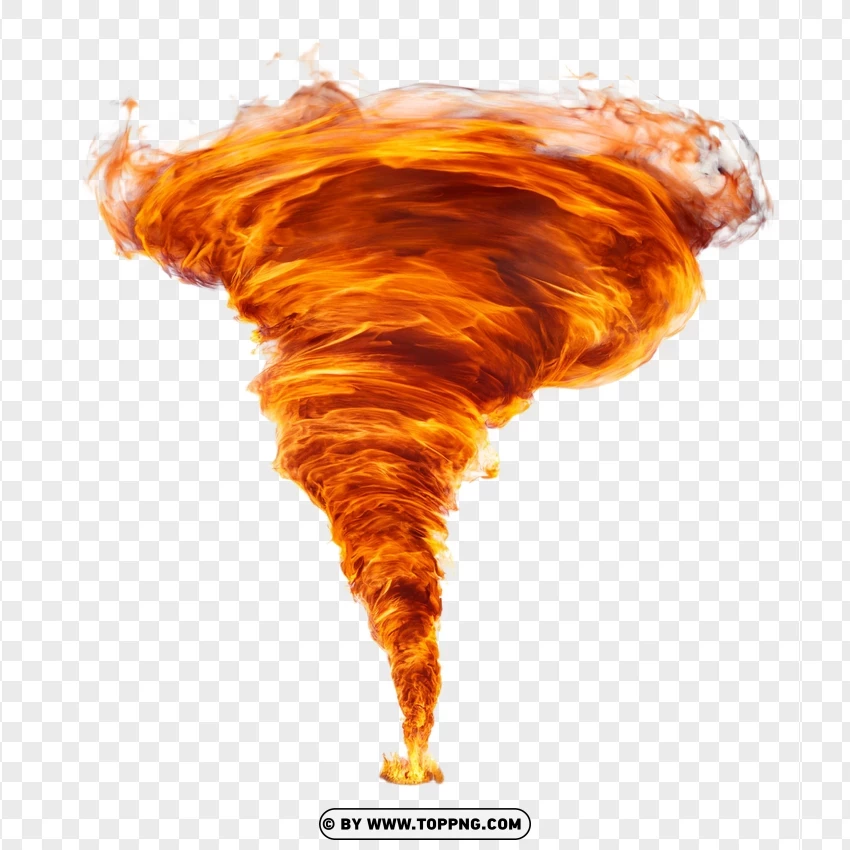 Blazing Fire Spiral Tornado PNG Transparent Background