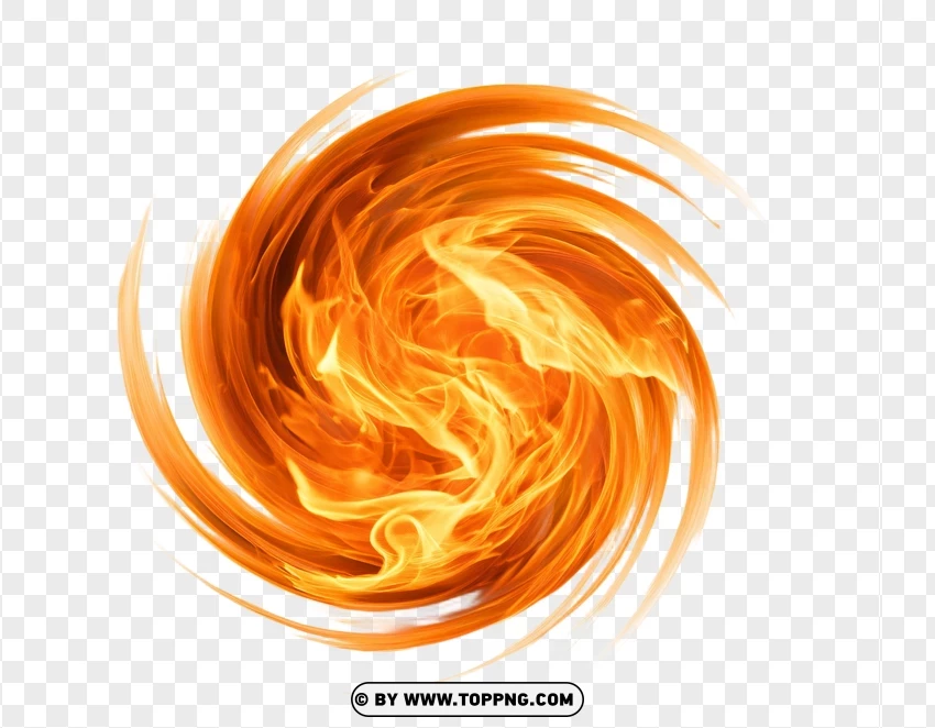 Fire Vortex With Glowing Edges PNG Transparent Background