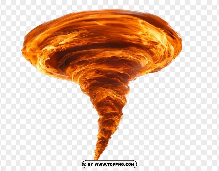 Rotating Fire Cyclone With Smoke PNG Transparent Background