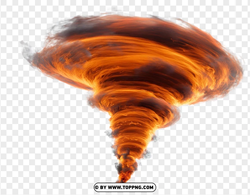 Dynamic Fire Tornado Vortex PNG Transparent Background