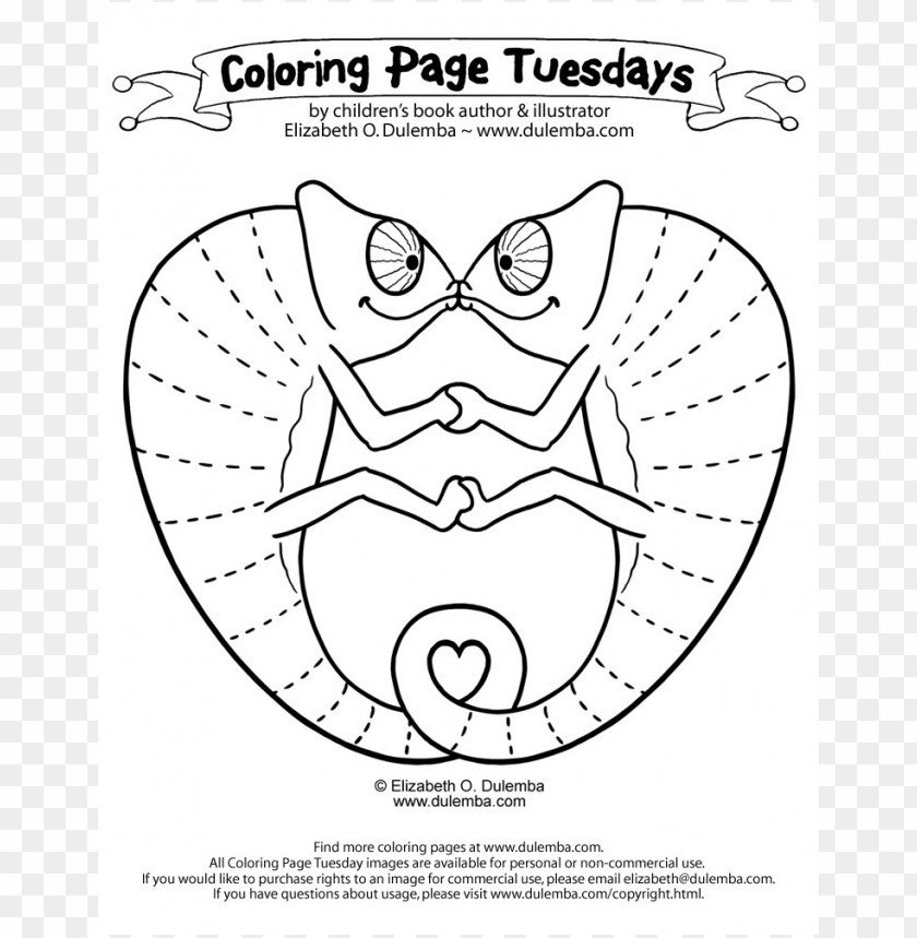 A Color Of His Own Chameleon Coloring Page Png Image With