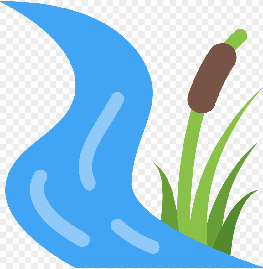 a winding creek next to a tuft of tall grass and a arroyo icon png - Free PNG Images ID 128395