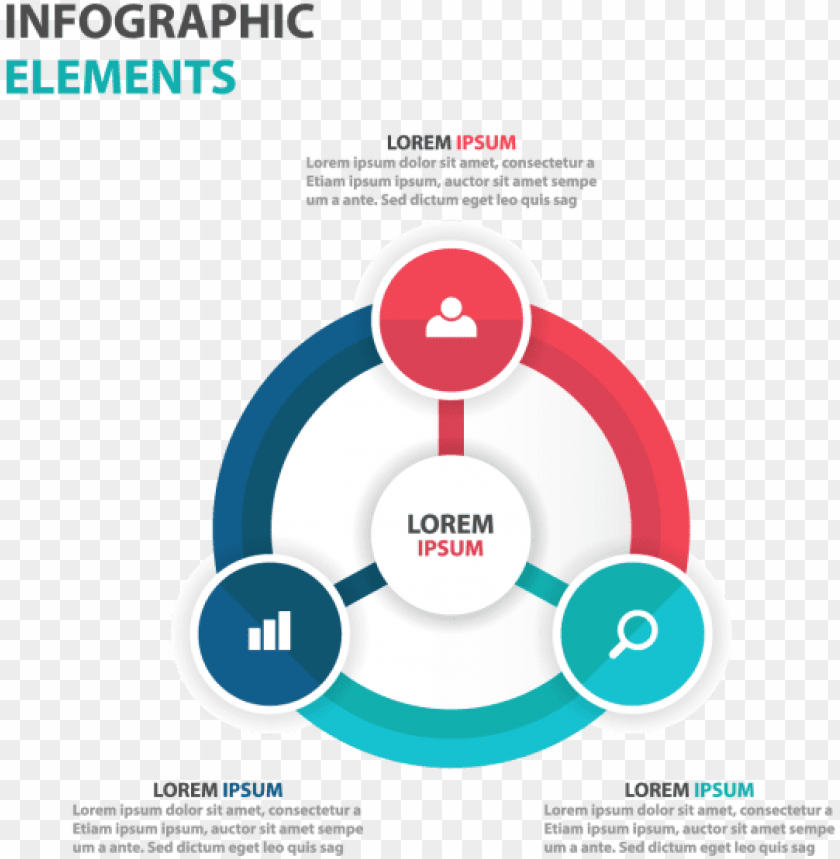 Abstract Colorful Circle Business Infographics Elements Vector