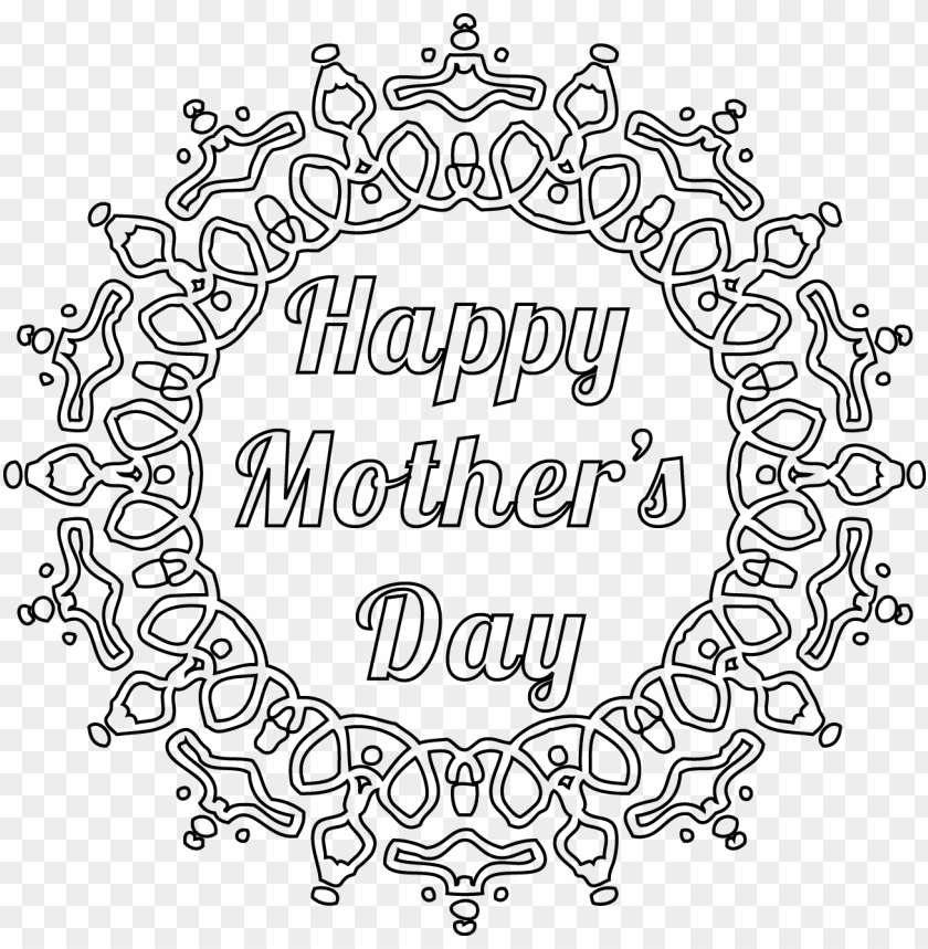 Happy Mother's day. Hand drawn coloring pages for kids and adults.  Beautiful drawings with patterns and details. Spring coloring book pictures  with blooming branches, flowers, smile, stickers, quotes 23423233 Vector  Art at