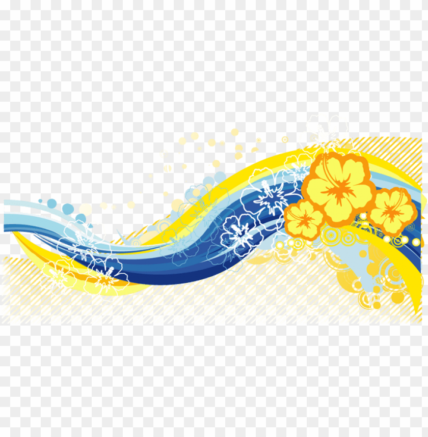 Abstract Stock Vector Free Download Flower Wall Mural Yellow Blue Png Image With Transparent Background Toppng - free download blue and gray abstract art roblox t shirt