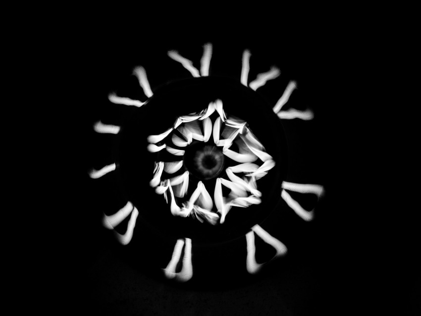 Abstraction Kaleidoscope Bw Light Motion Motion Blur Png - Free PNG Images
