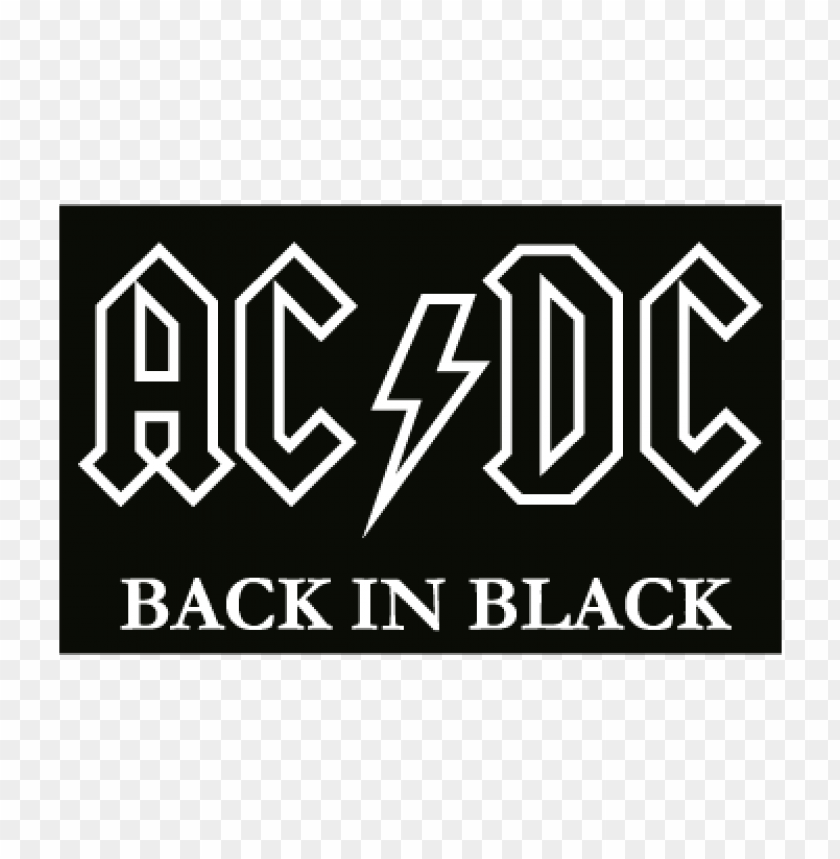  ac dc black vector logo download free - 462540