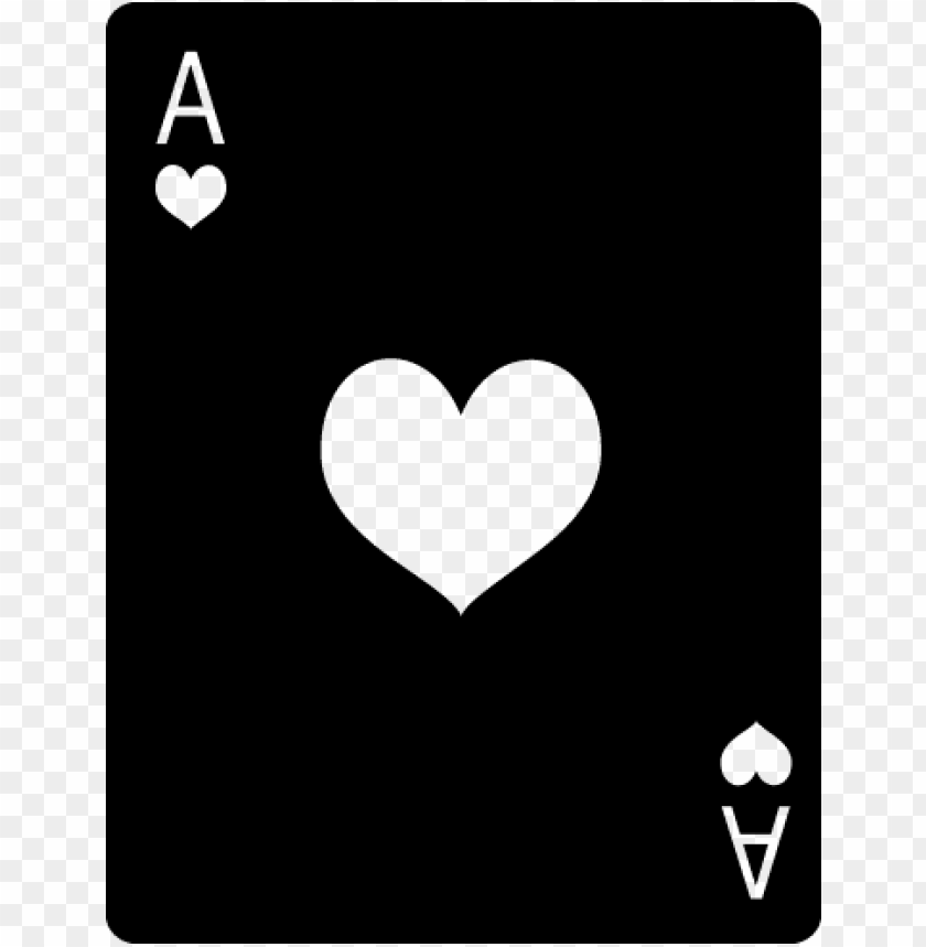 free PNG ace hearts card blackboard sticker - ace of hearts card black PNG image with transparent background PNG images transparent