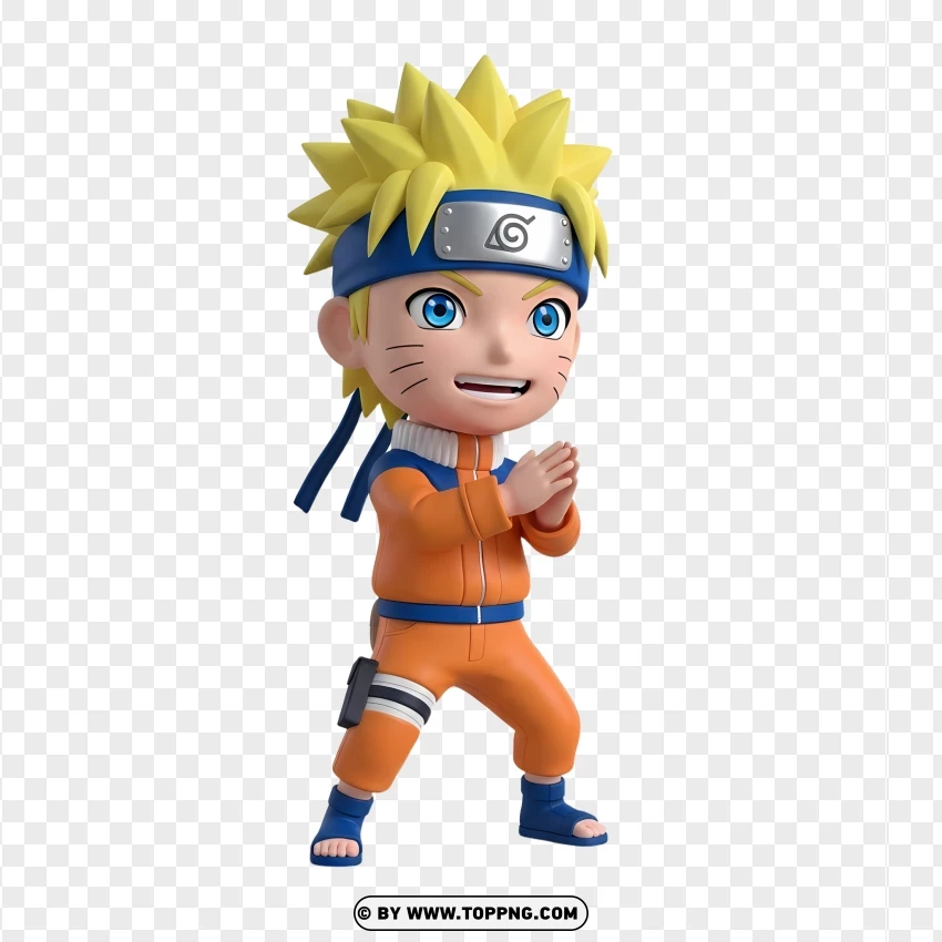 Adorable 3d Naruto Anime Character PNG Transparent Background