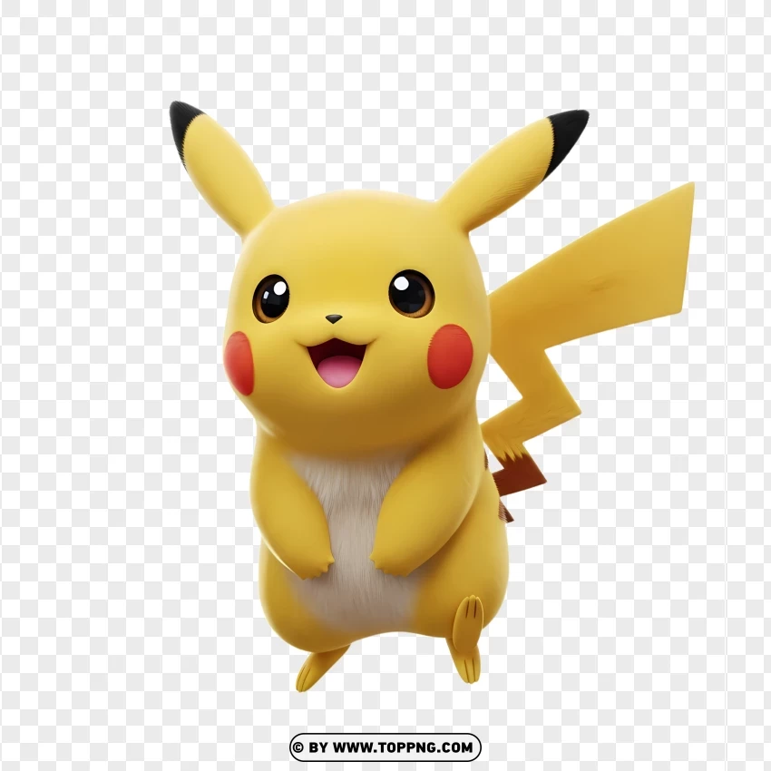 Adorable Pikachu 3d Cartoon PNG Transparent Background