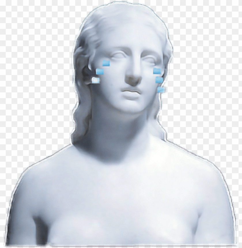 Aesthetic Crystatue Statue White Vaporwave Vaporwave Aesthetic Statue PNG Image With Transparent Background