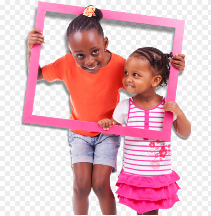 african american kids playing with frames - african american kids PNG image with transparent background@toppng.com
