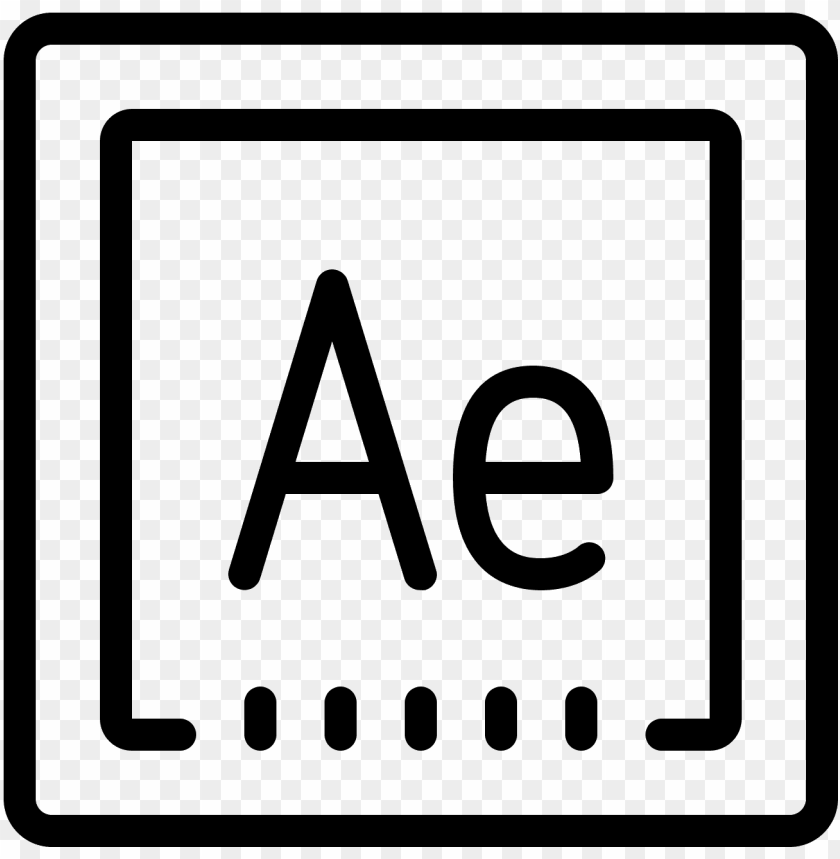 After Effects Icon Stock - Photoshop Icon Black And White PNG Transparent Background