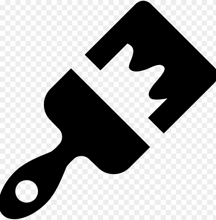 aint brush icon png picture black and white stock - paint brush ico PNG image with transparent background@toppng.com