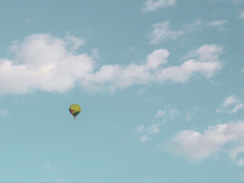air balloon, sky, clouds, flight, height