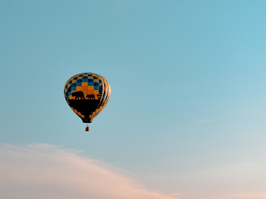 air balloon, sky, clouds, fly, height