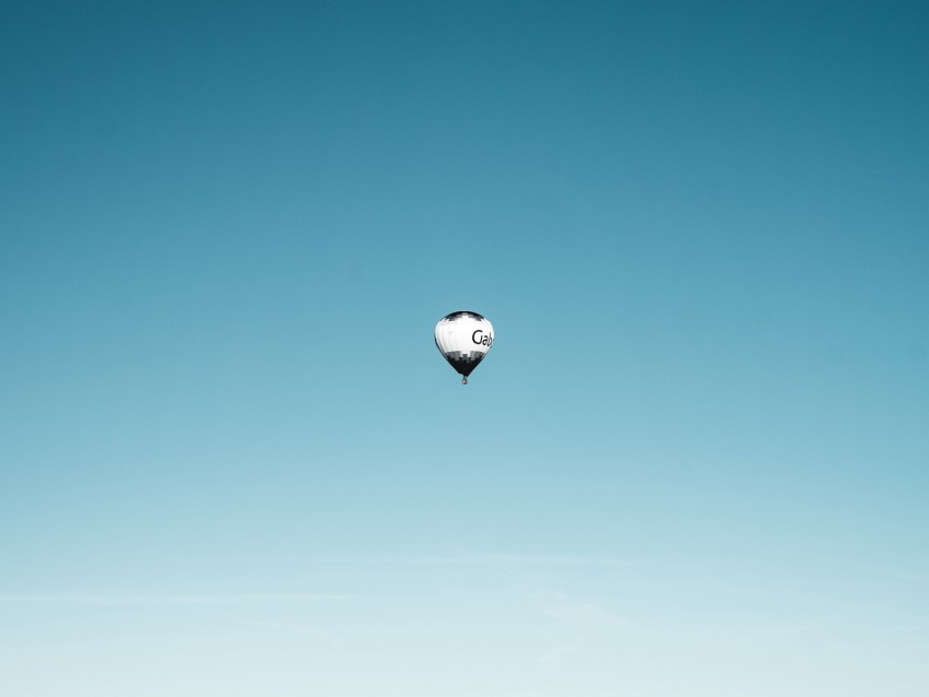 air balloon, sky, flight, mountains, height